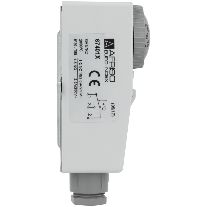 STEROWNIK TERMOSTAT PRZYLGOWY NA RURĘ POMPY C.O BRC NASTAWA 20-90°C