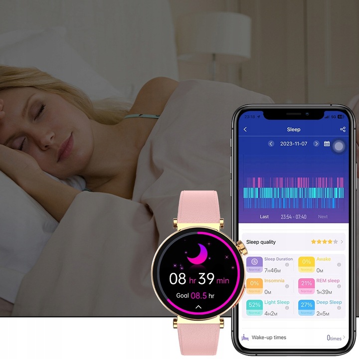 SMARTWATCH DAMSKI ZEGAREK POMIAR CUKRU EKG ROZMOWY SMART WATCH MENU PL