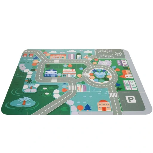 Drewniane Klocki Miasto Auta 100 Klocków + Puzzle