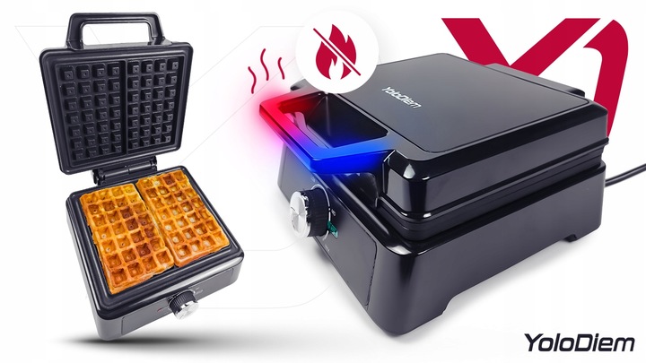 GOFROWNICA 2300W 2 DUŻE GOFRY REGULACJA CHRUPKOŚCI NIEPRZYWIERAJĄCA