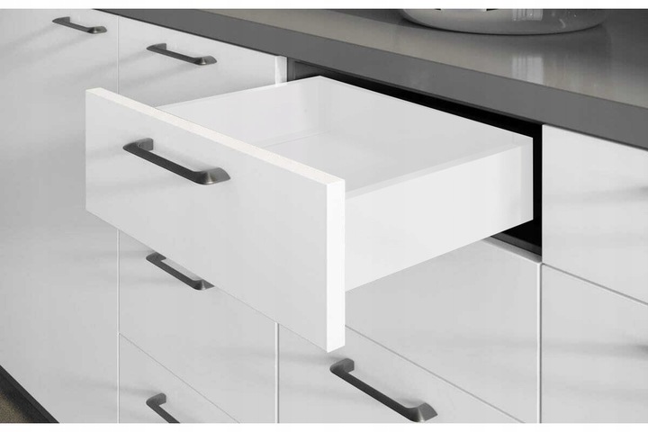 SZUFLADA GTV AXIS PRO 250A1 NISKA L250 H84 BIAŁA CICHY DOMYK WYSUW