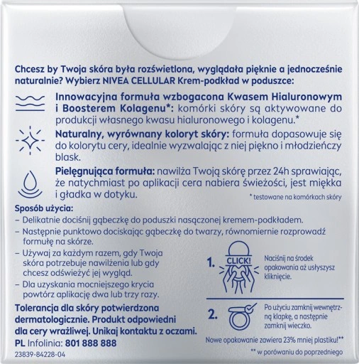 Krem-podkład NIVEA Hyaluron Cellular Filler 15g