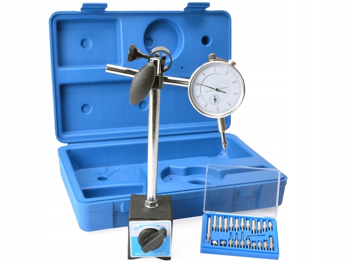 CZUJNIK ZEGAROWY STATYW MAGNETYCZNY 0-10 KOŃCÓWKI