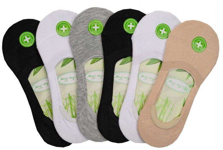 6 Par Stopki Damskie Skarpety Bambusowe Krótkie Skarpetki Antybakteryjne
