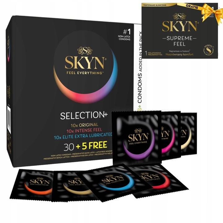 Prezerwatywy SKYN SELECTION SENSES 35szt. mix Intense Feel Original Elite