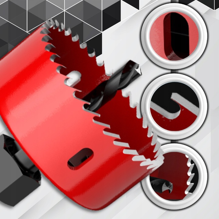 OTWORNIC DO DREWNA ZESTAW FREZÓW 19 - 127 MM 16 ELEMENTÓW HOLDX