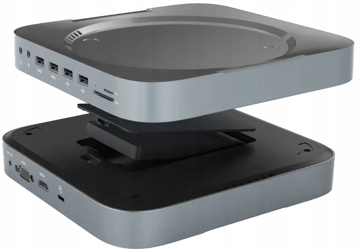 HUB Adapter 12w1 HDMI 4k USB-C SSD USB 3.0 Jack 3,5mm VGA SD/TF do Mac Mini