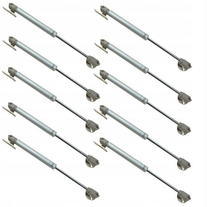 Zestaw 10 podnośników meblowych 80N siłownik gazowy do frontów