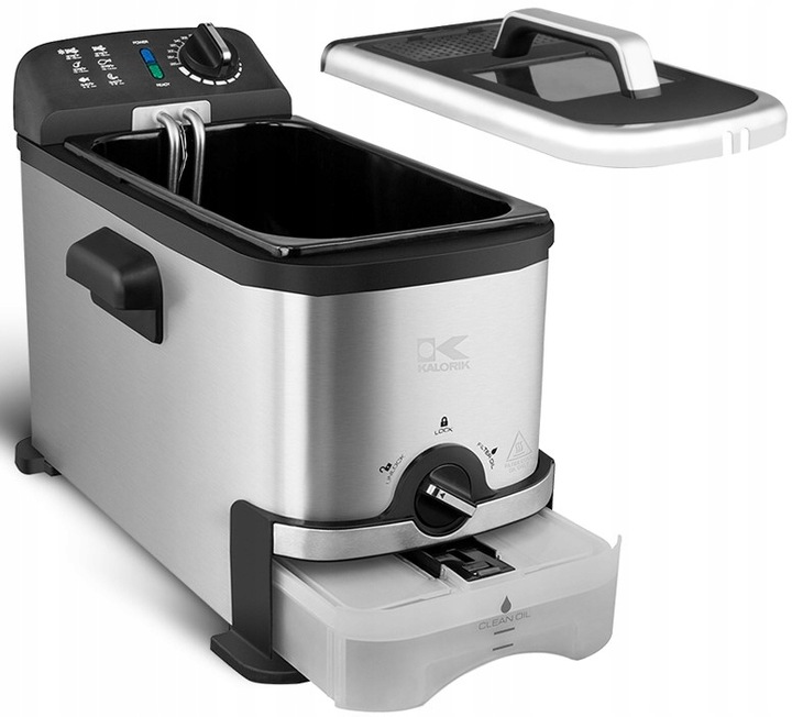 FRYTKOWNICA TRADYCYJNA OLEJOWA 3L FILTR OLEJU FRYTOWNICA TERMOSTAT