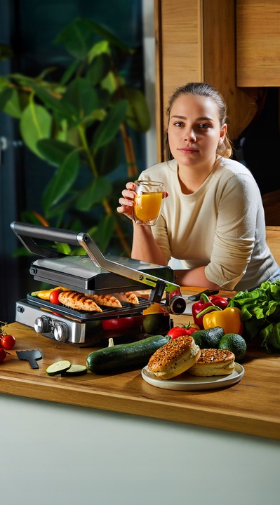 Grill elektryczny Opiekacz do panini Yoer 2000W + Programator czasu i