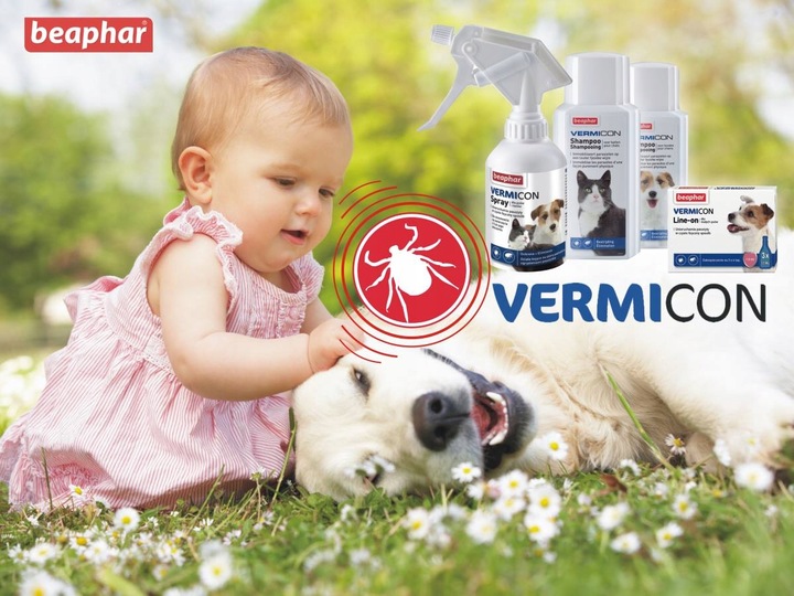 VERMICON KOT KROPLE KLESZCZE PCHŁY KOMARY 3szx1ml