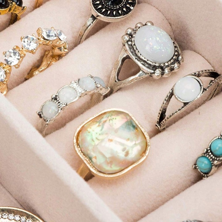 SZKATUŁKA NA BIŻUTERIĘ PUDEŁKO KUFEREK POJEMNY ORGANIZER ELEGANCKI C2