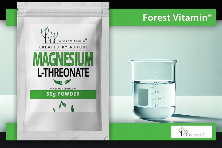 FOREST VITAMIN L-TREONIAN MAGNEZU 50g CZYSTY PROSZEK L-THREONATE MAGNEZ