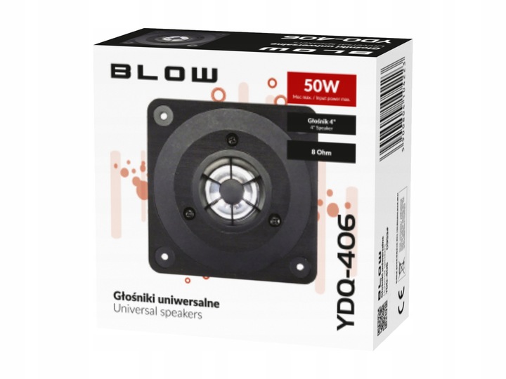 GŁOŚNIK WYSOKOTONOWY TWEETER 50W 100MM 10CM 8 Ohm DYNAMICZNY MOCNY 4"