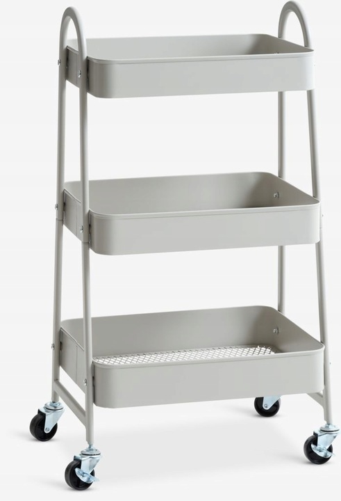 regał na kółkach 3 półki odcienie beżu kanstrup kuchenny wózek