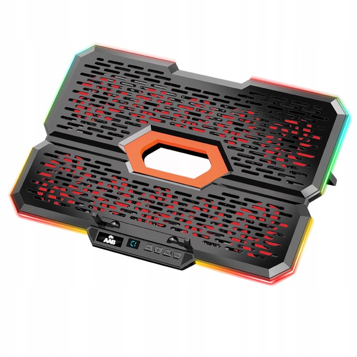 AAB EFFECTUM CICHA PODKŁADKA CHŁODZĄCA LAPTOP PODSTAWKA NOTEBOOK RGB 9-17"