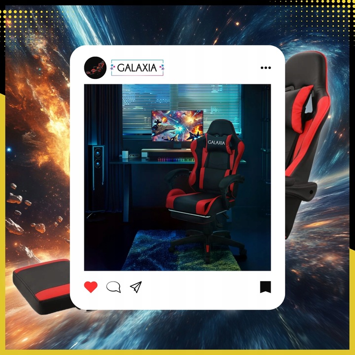 FOTEL GAMINGOWY BIUROWY Obrotowy Z Podnóżkiem Kubełkowy Krzesło Gamingowe