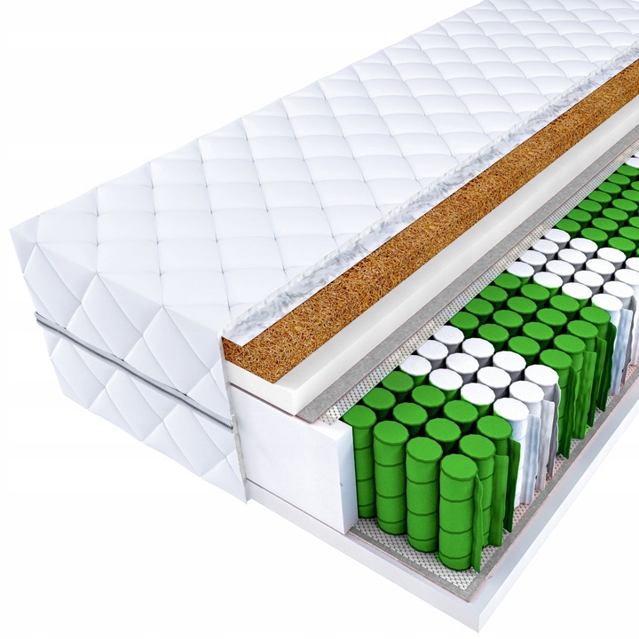Materac kieszeniowy z kokosem CARL 90x200 H3/H4- KONIEC Z BÓLEM