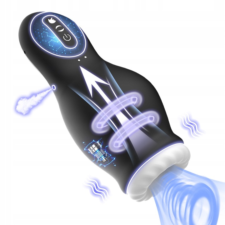 AUTOMATYCZNY MASTURBATOR MĘSKI SSĄCO WIBRUJĄCY DLA MĘŻCZYZN POSUWISTY FILKU