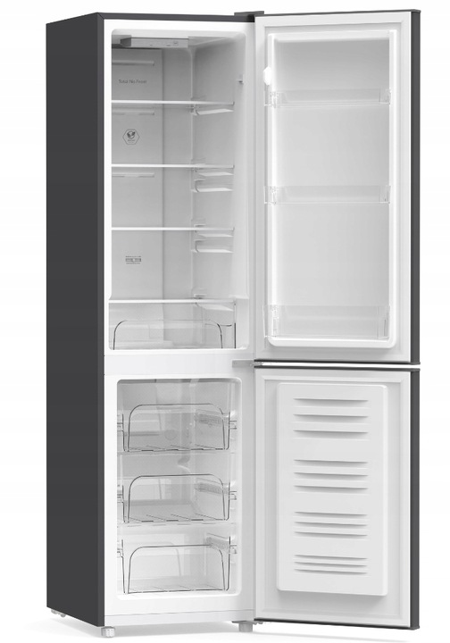 Lodówka No Frost 175cm 225L Smith&Brown SFBF-532-BE3 Czarna WĄSKA