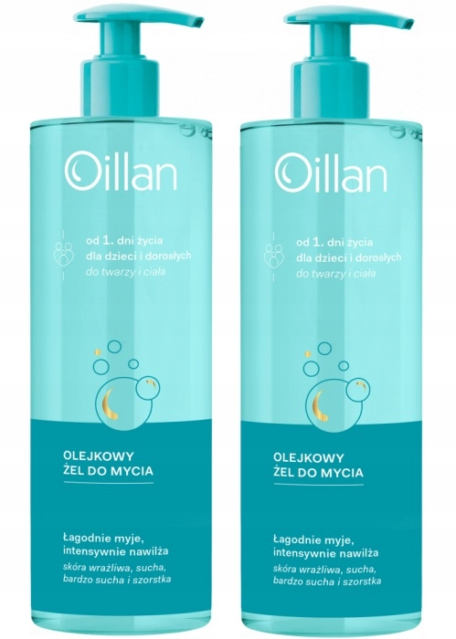 Oillan Olejkowy żel do mycia do twarzy i ciała 400ml Zestaw 2 sztuk !!!