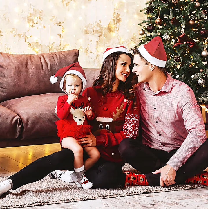 2X CZAPKA ŚWIĘTEGO MIKOŁAJA Z POMPONEM PLUSZ KOSTIUM ŚWIĄTECZNY STRÓJ