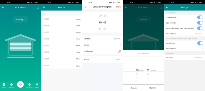RTX Moduł STEROWNIK BRAMY GARAŻOWEJ WIFI TUYA SMART +CZUJNIK