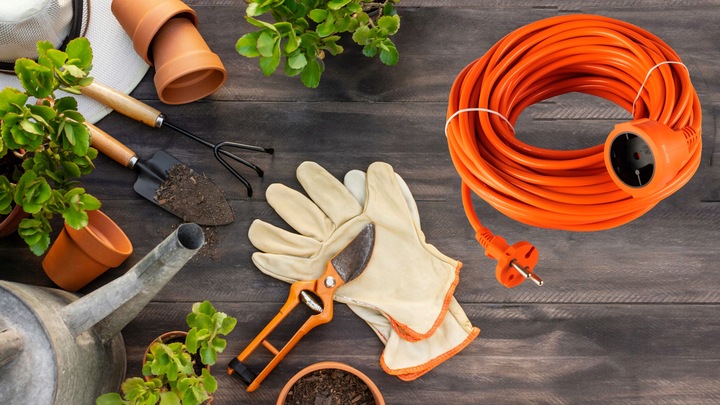 PRZEDŁUŻACZ OGRODOWY DO KOSIARKI BUDOWLANY POJEDYŃCZY GRUBY SZNUR