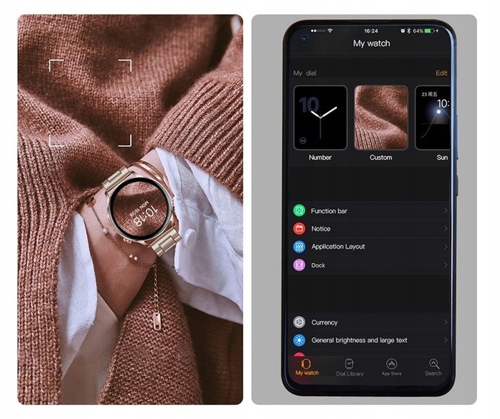 Zegarek Smartwatch Damski Rozmowy Puls Menu
