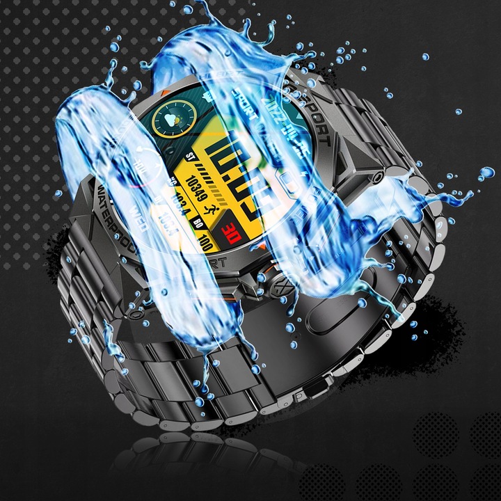 SMARTWATCH ZEGAREK MĘSKI MENU PL SPORT PULS ROZMOWY SMART WATCH