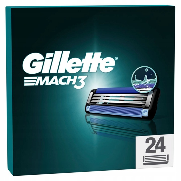 Gillette Mach3 Wkłady do maszynki do golenia dla mężczyzn, 24 ostrza