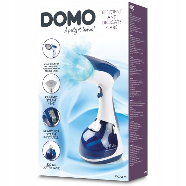 DOMO DO7057s ręczny steamer, parownica do ubrań 40g/min, regulacja