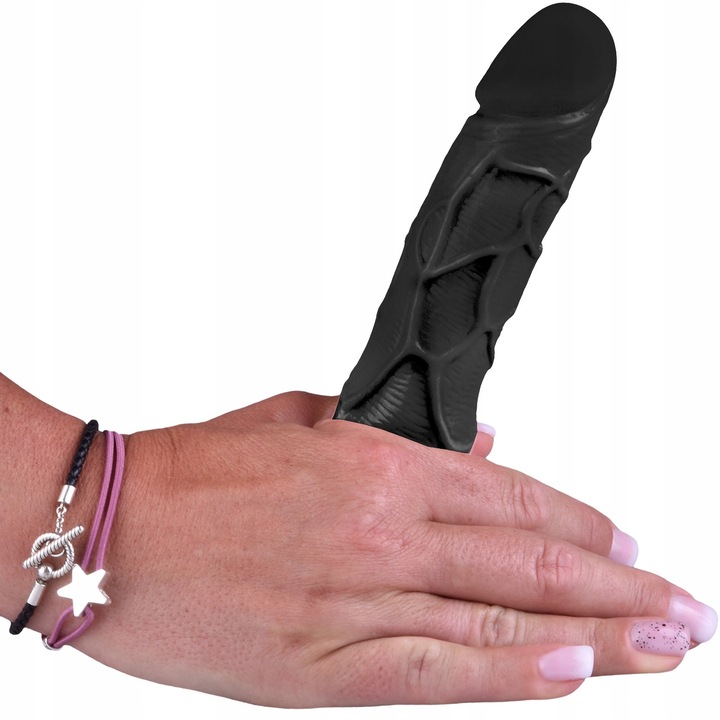 CZARNY PENIS XL Męskie Dildo z Jądrami DONG JBL z Przyssawką dla Kobiet Pań