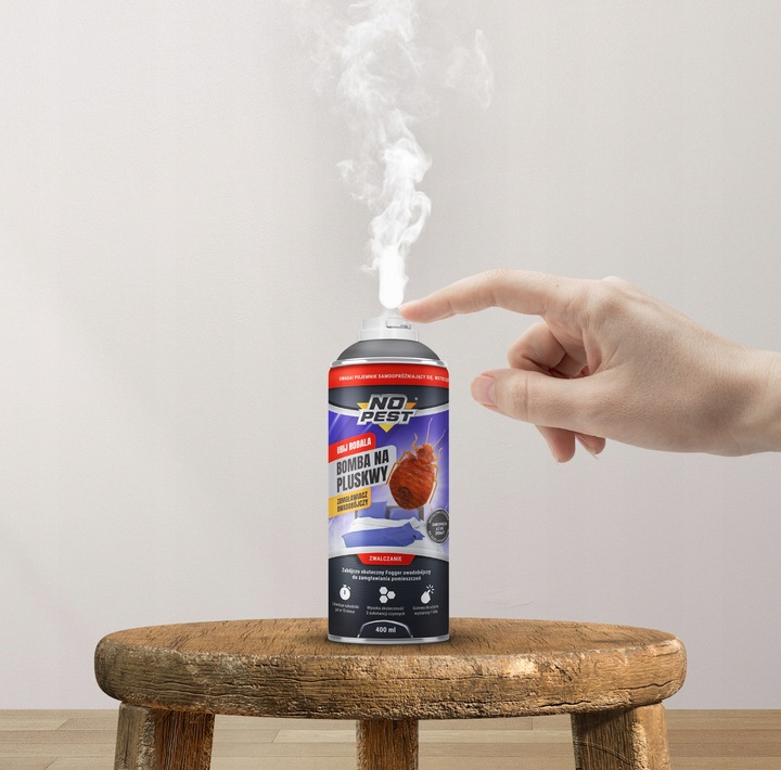 ULTRA MOCNA BOMBA GRANAT NA PLUSKWY KARALUCHY FOGGER NO PEST 400ML 2