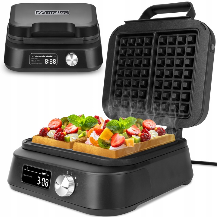 GOFROWNICA DUŻE GOFRY REGULACJA TEMPERATURY DŹWIĘK MOCNA 2200W