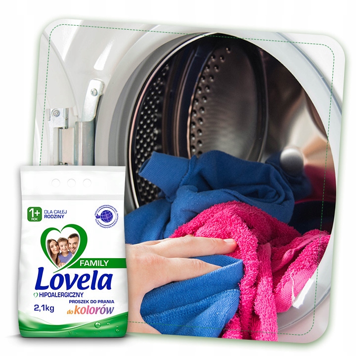 Zestaw Lovela Family Proszek do prania bieli i koloru 2 x 2,1 kg 56 prań
