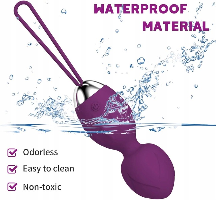 KULKI GEJSZY Z PILOTEM MASAŻ 10 TRYBÓW WIBRACJI WODOODPORNE