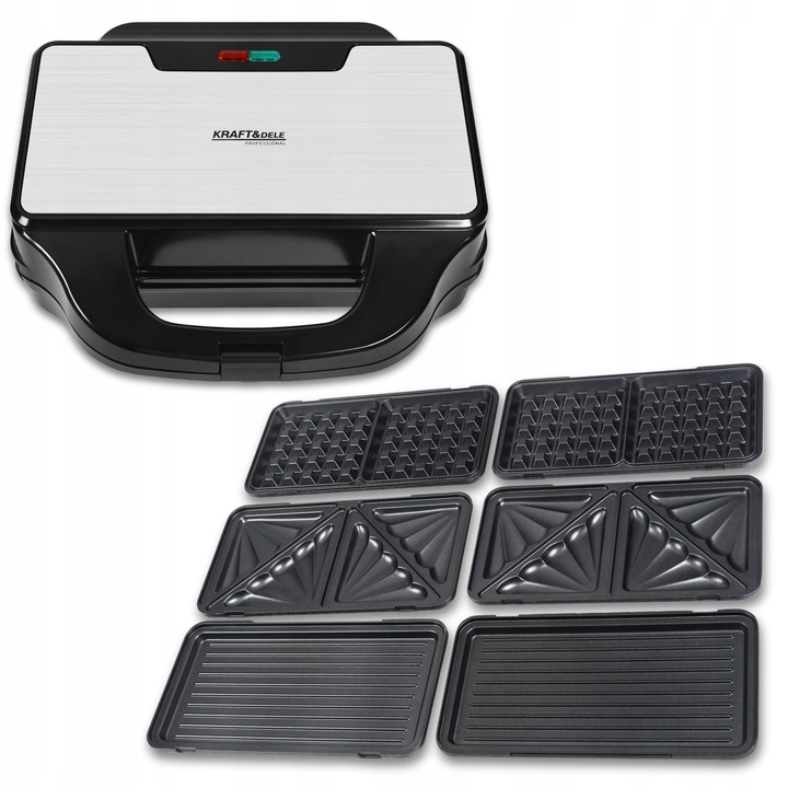 OPIEKACZ GRILL GOFROWNICA 3W1 DO KANAPEK TOSTÓW TOSTER ELEKTRYCZNY