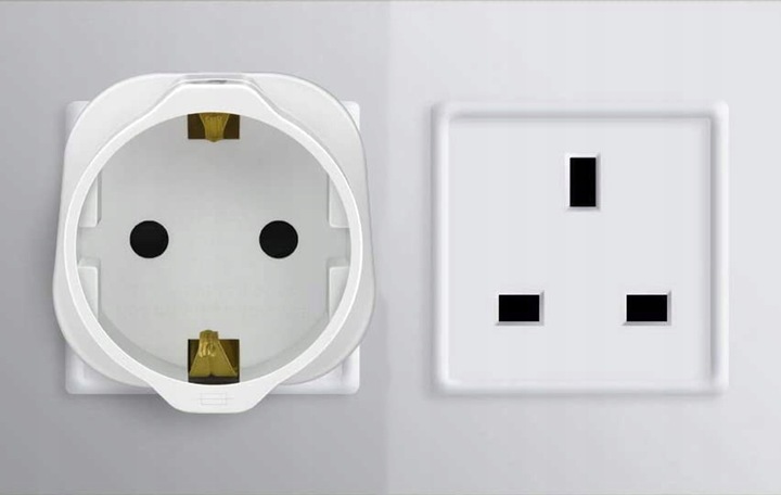 2x Adapter gniazdka EU na UK Dubaj Malta Cypr Emiraty Katar z