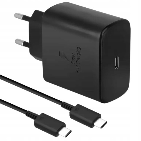 ULTRA SZYBKA ŁADOWARKA DO TELEFONU SAMSUNG KOSTKA PD 45W + KABEL USB-C 100W