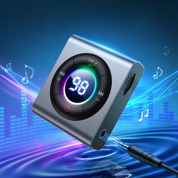 TRANSMITER BLUETOOTH 5.3 JOYROOM AUX DO SAMOCHODU TELEWIZORA USB C JR-CB2