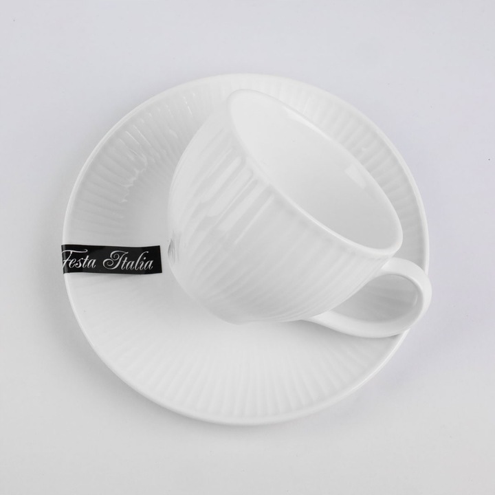 KOMPLET PORCELANOWYCH FILIŻANEK ZEOLIA 250ML 2SZT DO KAWY HERBATY