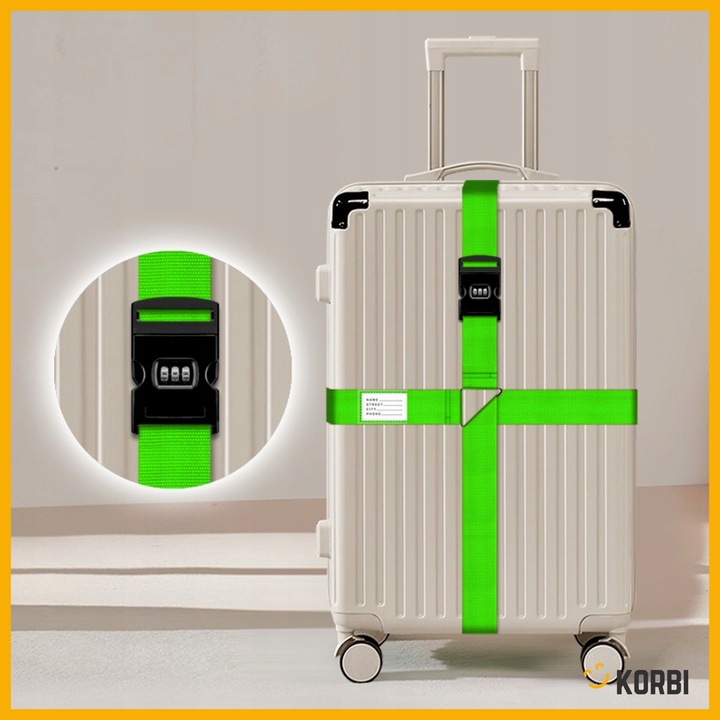 3x PAS ZABEZPIECZAJĄCY PODWÓJNY WALIZKI TORBY BAGAŻU PODRÓŻNY ZESTAW MIX2