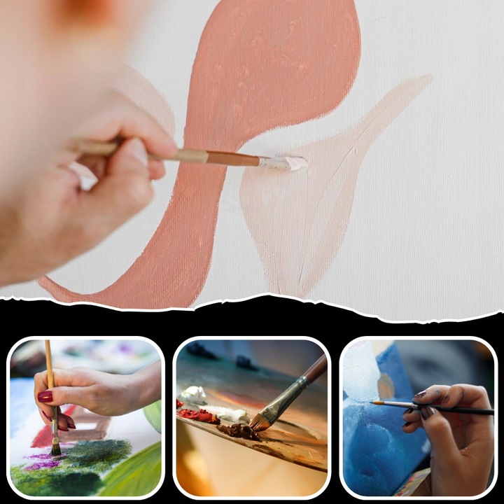 PŁÓTNO MALARSKIE DO MALOWANIA PODOBRAZIE BAWEŁNIANE 10szt 24x30 cm zestaw