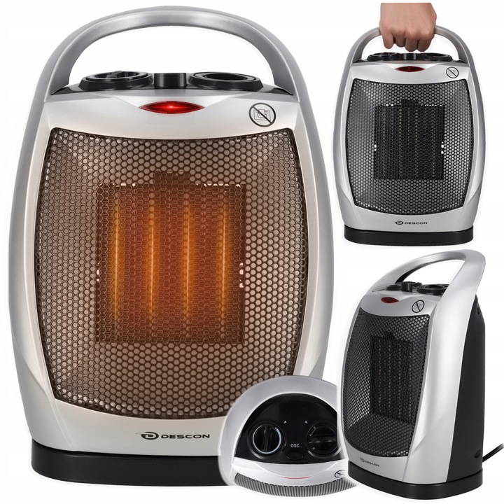 TERMOWENTYLATOR FARELKA GRZEJNIK ELEKTRYCZNY CERAMICZNY Z TERMOSTATEM