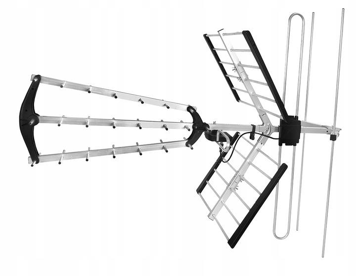 MOCNA ANTENA PASYWNA 4K 2w1 KIERUNKOWA DVB-T2 DIPOL FILTR LTE MUX 1-8 120KM