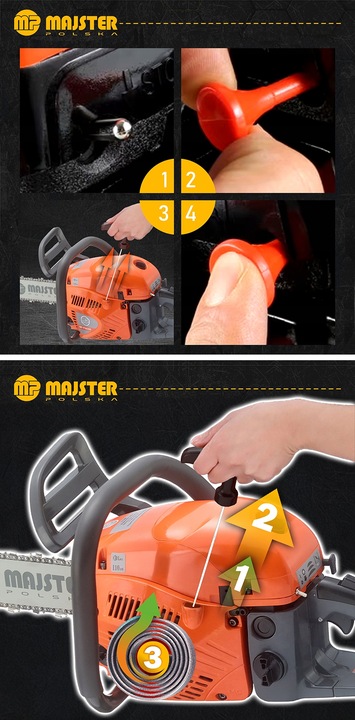 PIŁA spalinowa ALU karter pilarka Łańcuchowa 5,7km 58cm3 2x