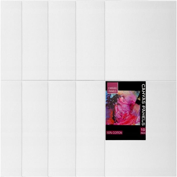 PŁÓTNO MALARSKIE DO MALOWANIA PODOBRAZIE BAWEŁNIANE 10szt 24x30 cm zestaw