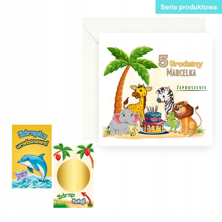 Zdrapki dla Dzieci z zadaniami Safari Urodzinowe aZD 25 sztuk