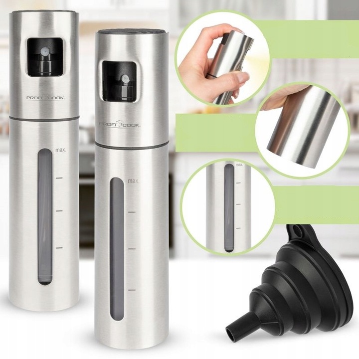 ROZPYLACZ do Oleju Oliwy SPRYSKIWACZ DOZOWNIK OCTU ATOMIZER STALOWY